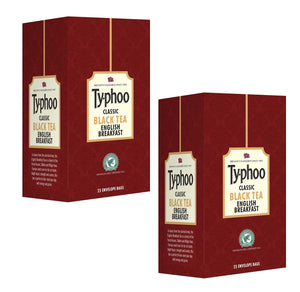 Typhoo English Breakfast Tea, 25 Tea Bags (Pack of 2)