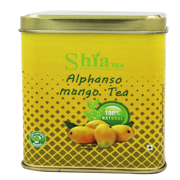 Shia Alphanso mango Tea (Chai) | Fresh Sweet Alphosna Mango Aroma | natural Fresh Mango Sweet Rich flavour Chai|100 gr