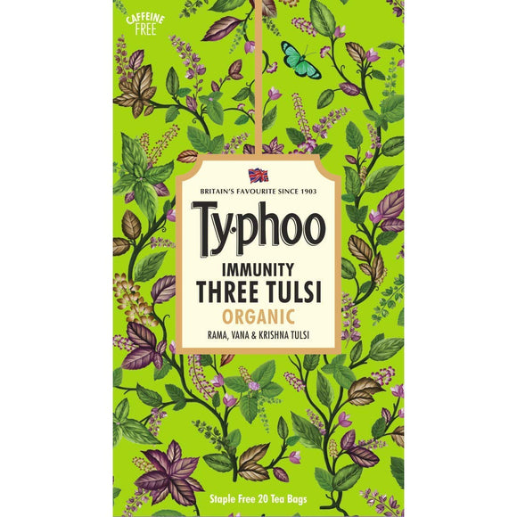 Typhoo Three Tulsi ( Ram, Van and Krishna Tulsi ) 20 Tea Bags - Pack of 2