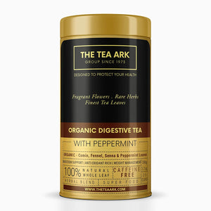 The Tea Ark Digestive Tea, Organic Cumin, Fennel, Senna & Peppermint Tea, Herbal Tea for Stomach Ease, Bloating, Weight Management, Relieves Gas & Healthy Digestion (25 Cups), 50 Gms (Tin)