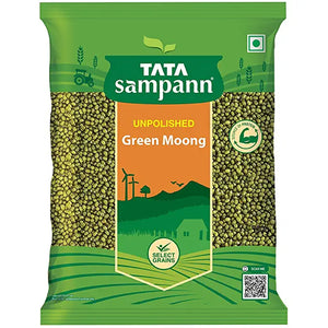 Tata Sampann Unpolished Green Moong Dal, Whole, 500g