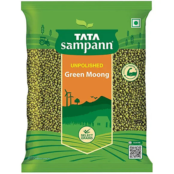 Tata Sampann Unpolished Green Moong Dal, Whole, 500g