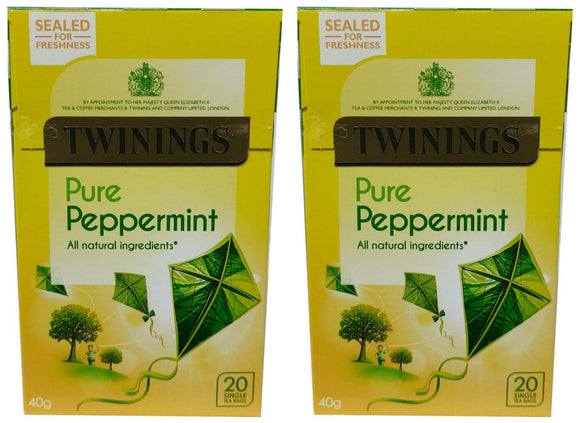 Twinings Pure Peppermint Tea, 20 Tea Bags, 40g (Pack of 2)