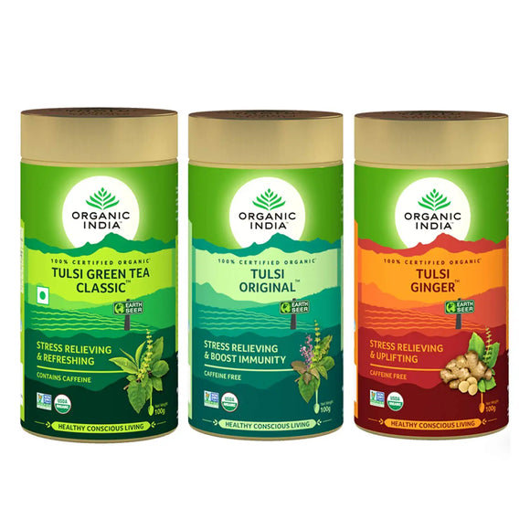 Organic India Tulsi Freshness Tea Kit (300g)