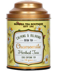 Sancha Tea Boutique, Chamomile Tea, Pure Chamomile Flowers, 50g Loose Leaf Tea, Caffeine Free Herbal Tea, Good Sleep Tea, Stress Relief Tea, Bedtime Tea