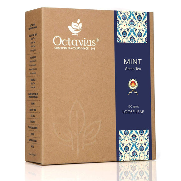 Octavius Mint Loose Leaf Green Tea - 100 Gms
