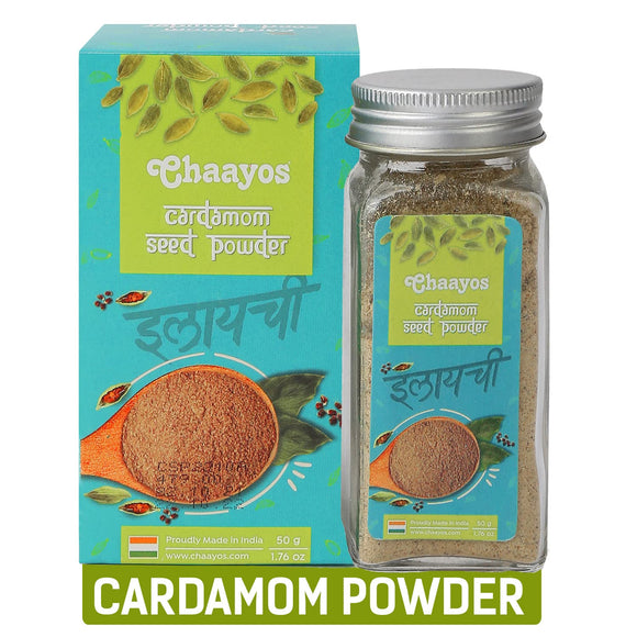 Chaayos Cardamom Seed Powder (50g) | Only Seeds No Husk | 100% Natural Spice