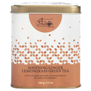 The Indian Chai - Soothing Ginger Lemongrass Green Tea for Immunity & Digestion 100g