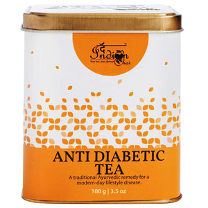 The Indian Chai - Anti Diabetic Tea 100g with Gymnemma Sylvestre, Giloy, Bitter melon, Jamun Seed etc for Regulating Blood Sugar Levels, Strengthens Immunity & Liver Function