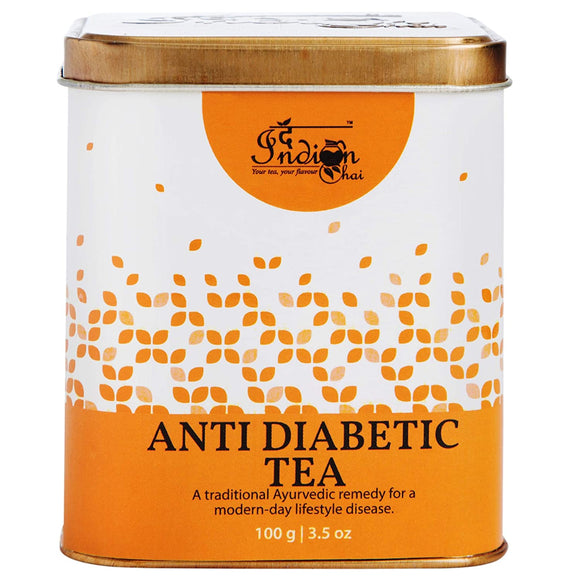 The Indian Chai - Anti Diabetic Tea 100g with Gymnemma Sylvestre, Giloy, Bitter melon, Jamun Seed etc for Regulating Blood Sugar Levels, Strengthens Immunity & Liver Function