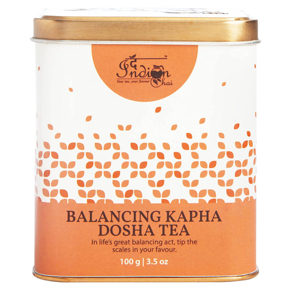 The Indian Chai - Balancing Kapha Dosha Tea 100g with Orange Peel, Tulsi, Lemongrass etc for Appetite & Digestion, Helps Reduce Water Retention, Ayurvedic Herbal Tea