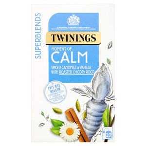 Twinings Superblends Moment of Calm Spiced Camomile & Vanilla with Roasted Chicory Root Tea, 20 Tea Bag, 30g