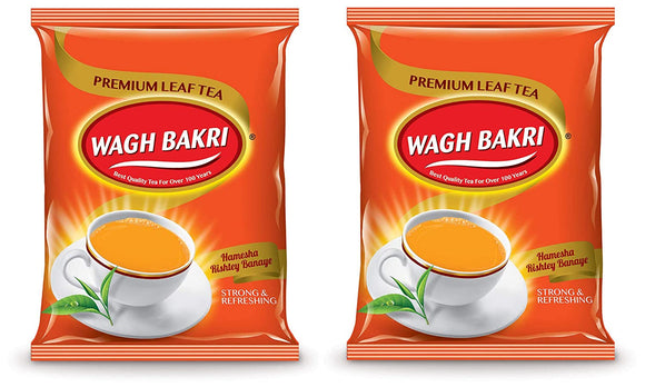 Wagh Bakri Premium Leaf Tea Poly Pack, 1kg + Wagh Bakri Leaf Tea Poly Pack, 500g