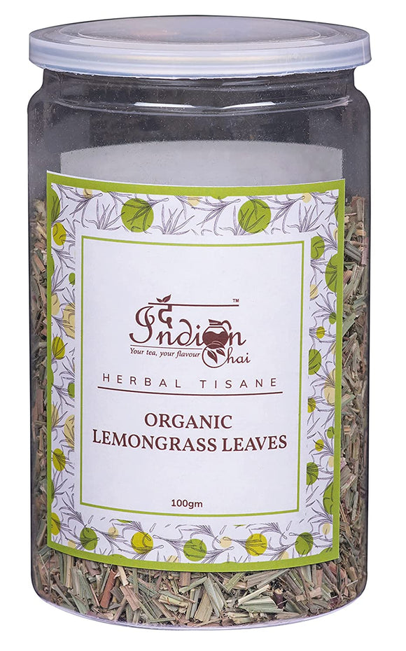 The Indian Chai - Organic Lemongrass Tea Loose Leaves 100g,Caffeine Free