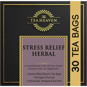 The Tea Heaven | Diwali Gift - Stress Relief Lavender Herbal Tea-30 Tea Bags-Promotes better Sleep- No caffeine