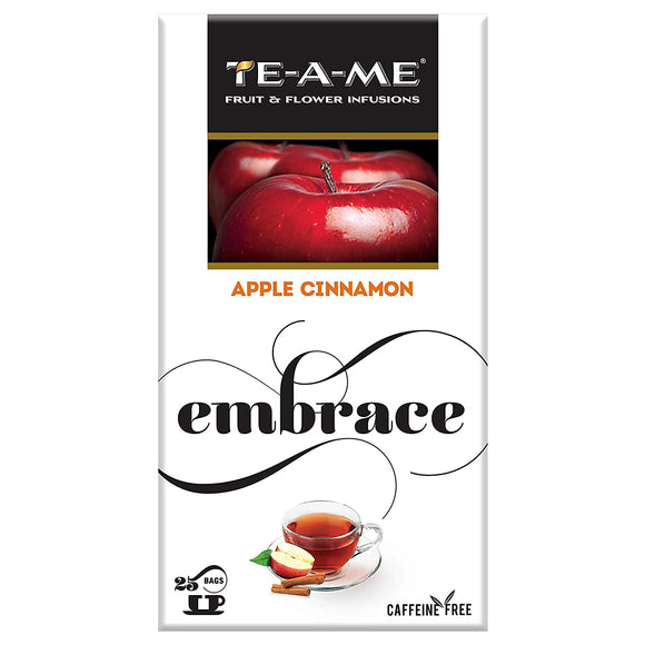 TE-A-ME Apple Cinnamon Infusion Tea, 25 Tea Bags | 100% Caffeine Free | Fruit Infusion Tea