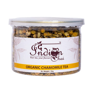 The Indian Chai - Organic Chamomile Tea, Herbal Tea, Whole Flowers, Caffeine Free, 25g
