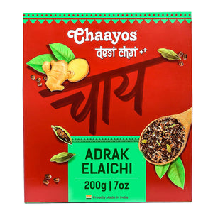Chaayos Adrak Elaichi Tea (Ginger and Cardamom) - Premium Desi Chai Patti for Authentic Masala Flavour | Immunity Booster- 200g [100 Cups]