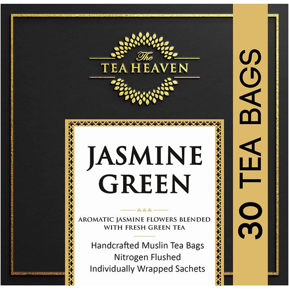 The Tea Heaven | Diwali Gift - Jasmine Green Tea - 100 % Natural Ingredients (30 Tea Bags)