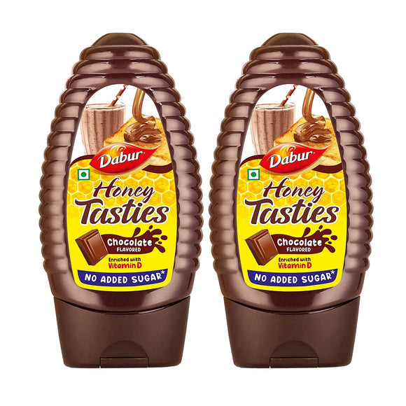 Dabur Honey Tasties Chocolate Syrup | Enriched with Vitamin D |No Added Sugar - 200gm Each (Pack of 2)