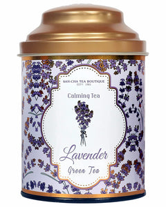 Sancha Tea Boutique Lavender Green Tea, All Natural, Lavender Tea (100+Cups), Real Lavender Petals Blend, 100% Rainforest Alliance Certified, Green Tea Immunity
