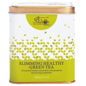 The Indian Chai - Slimming Healthy Green Tea 100g | Slim Tea for Weight Loss with Garcinia Cambogia, Terminalia Chebula & 17 Herbs| Herbal Tea | Wellness