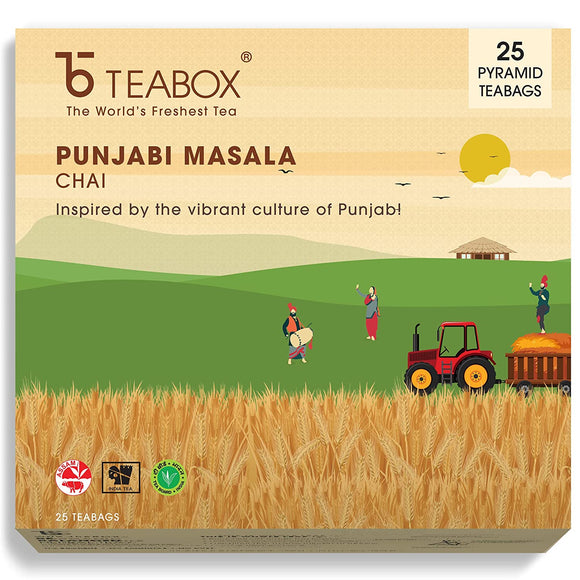 Teabox Punjabi Masala Chai 25 teabags | Tea Inspired by the Vibrant Culture of Punjab