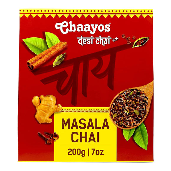 Chaayos Masala Tea - Premium Chai Patti with 100% Natural Spices - 200g [100 Cups] | Masala Chai | Black Tea | Assam Tea | Chai Patti | Tea
