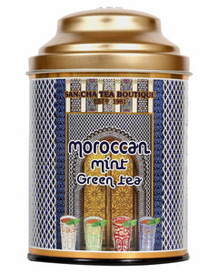 Sancha Tea Boutique Moroccan Mint Green Tea, All Natural Tea (100X3 Cups) Real Mint Leaves Blend, Spearmint Tea, Green Tea Immune, Low Bitterness, Zero Calories & Improves Metabolism, Herbal Tea for PCOS & PCOD…
