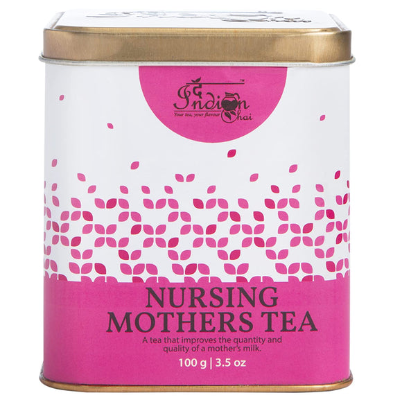 The Indian Chai - Nursing Mothers Tea 100g with Milk Thistle Seed, Nettle, Chamomile Flower, Lavender, Fenugreek, Moringa & Shatavari for Breast Feeding