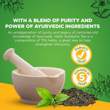 Dabur Vedic Suraksha Black Tea | Builds Immunity | Contains Ayurvedic Herbs Like Tulsi , Daalchini , Shunthi , Black Pepper and Kishmish -25 Tea Bags