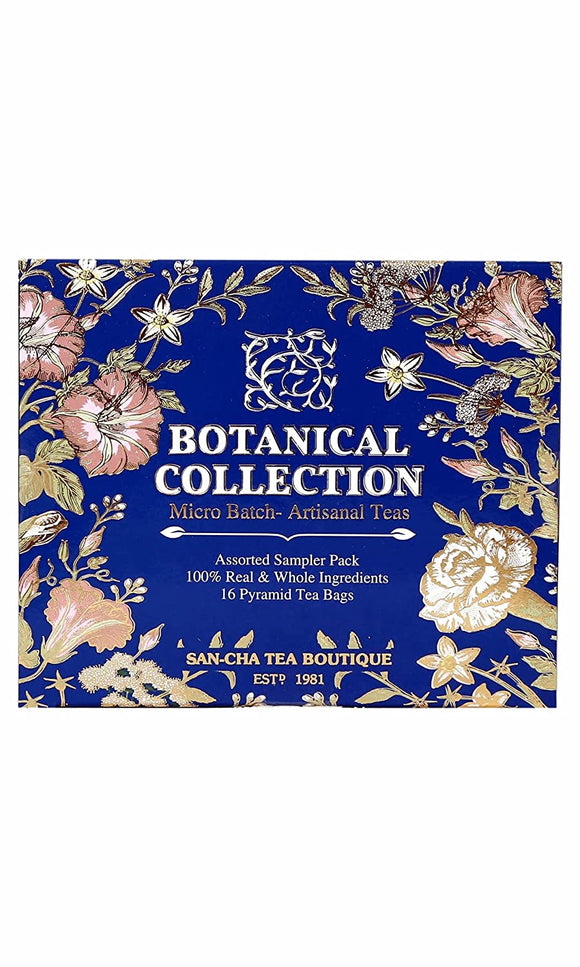Sancha Tea Boutique Botanical Collection Sampler Box|Sampler Trial Pack|Tea Assortment of 16 Premium Tea Bags|Immunity Tea Range|Pyramid Tea Bags|Tea Variety Pack…