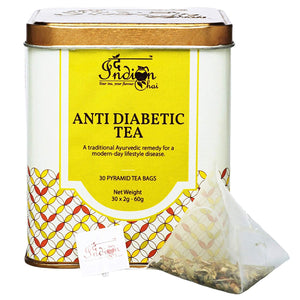 The Indian Chai - Anti - Diabetic Tea 30 Pyramid Tea Bags
