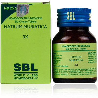 SBL Biochemic Natrum Muriaticum 3X (25g) Tablets