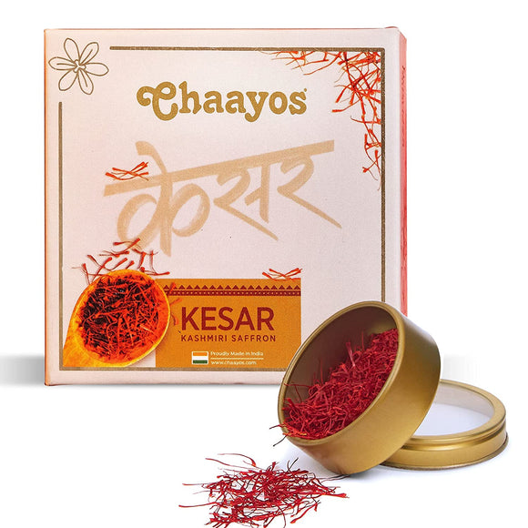 Chaayos Kashmiri Saffron (1g) - Pure A++ Grade Kesar | 100% Natural | Hand Harvested Kesar