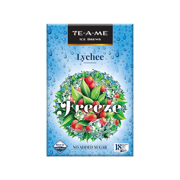 TE-A-ME Freeze Lychee Ice Infusion Tea, 18 Pyramid Infusion Tea Bags | Ice Brews | Cold Brew | Iced Tea