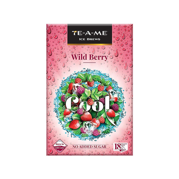 TE-A-ME Cool Wild Berry Ice Infusion Tea, 18 Pyramid Infusion Tea Bags | Ice Brews | Cold Brew | Strong and Highly Flavourful | Iced Tea