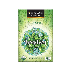 TE-A-ME Freshen Green Mint Ice Infusion Tea, 18 Pyramid Infusion Tea Bags | Ice Brews | Cold Brew | Iced Tea