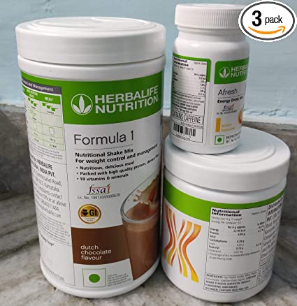 Herbalife Weight Loss Package for mula1(Chocolate)+Personalized Protein Powder(PPP)+Afresh - Lemon