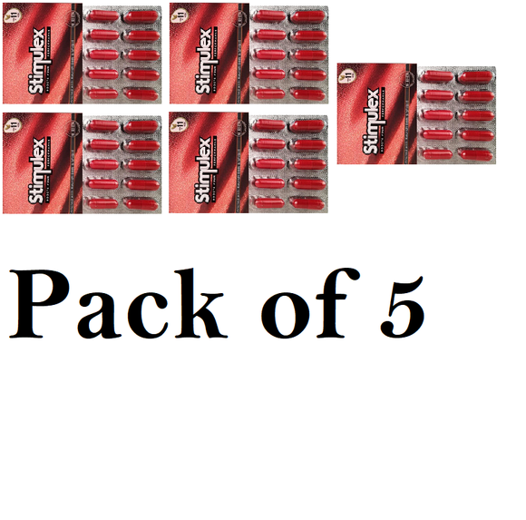 Dabur Stimulex Capsules (Pack of 5) 10caps Each