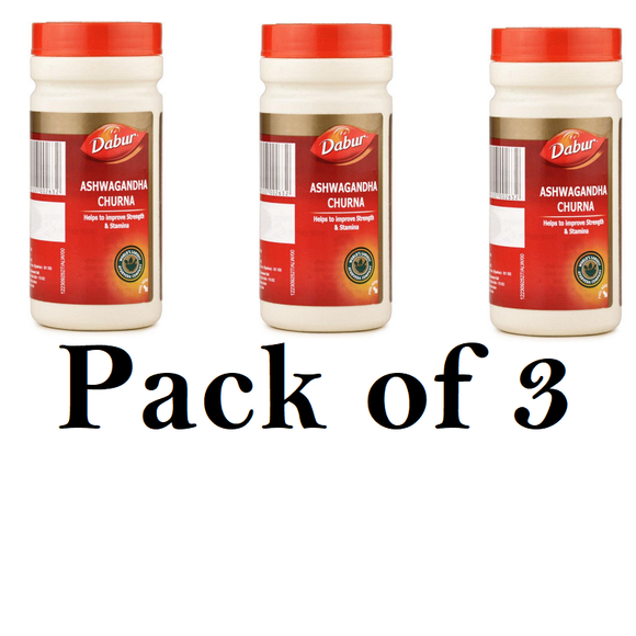 Dabur Ashwagandha Churna (Pack of 3) 60g Each