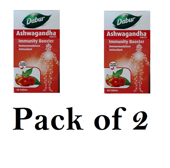 Dabur Ashwagandha Tablets (Pack of 2) 60tab Each