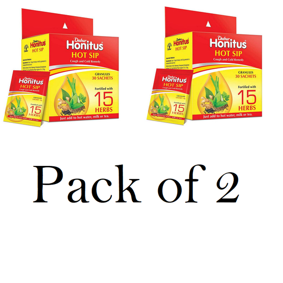 Dabur Honitus Hot Sip (Pack of 2) 30Sachet Each