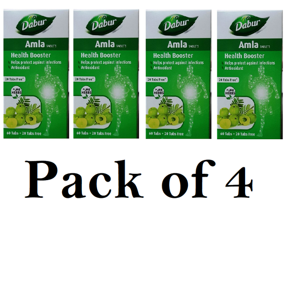 Dabur Amla Tablets Protect Against Infection & Antioxidant (Pack of 4) 60tab Each