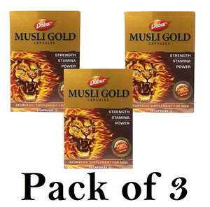 Dabur Musli Gold Capsules (Pack of 3) 10caps Each