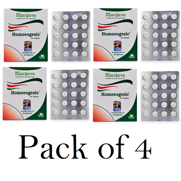 Dr. Bhargava Homoeogesic Tablets (Pack of 4) 60tab Each