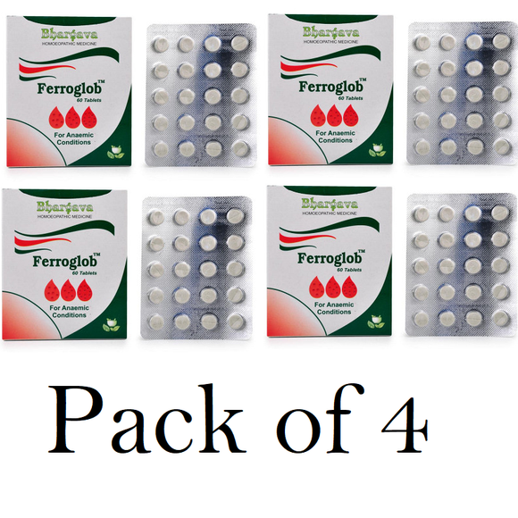 Dr. Bhargava Ferroglob Tablets (Pack of 4) 60tab Each