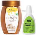 Tata 1mg Combo Pack of 1mg Panch Tulsi Drop 30ml & Dr. Morepen Multi Flora Honey 250gm
