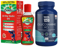 Tata 1mg Combo Pack of Tata 1mg Glucosamine HCL 1500 mg 30 Tablet for Joint Health with Boswellia Serrata, Collagen Peptide, L-Arginine, and Curcuma Longa & Zandu Ortho Vedic Knee & Joint Pain Oil 120ml