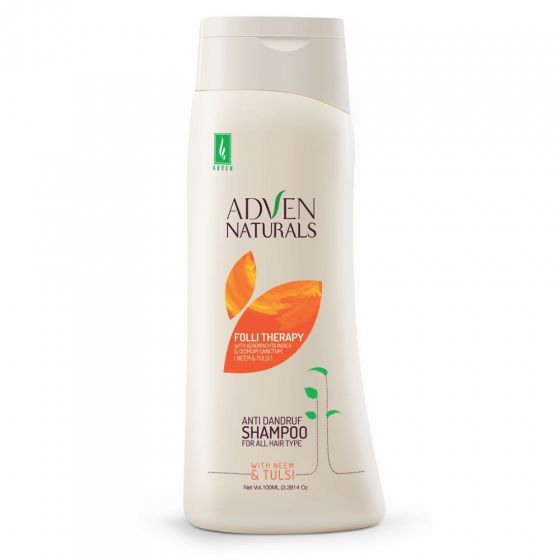 ADVEN FOLLI THERPY ANTI DANDRUFF SHAMPOO WITH AZADIRACHTA INDICA (NEEM) & OCIMUM SANCTUM(TULSI) 100ML